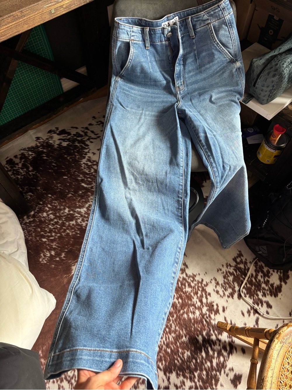 Classic Blue Wide-Leg Women’s Jeans